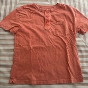 GAP Kids Orange Short Sleeve Henley Tee